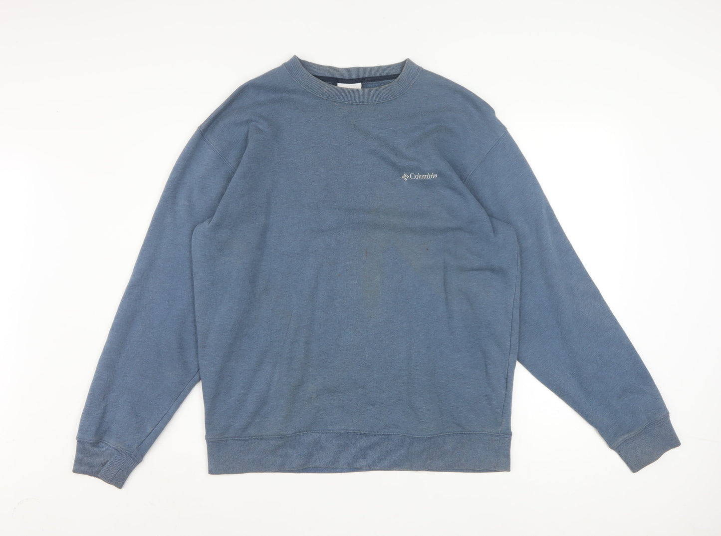 Columbia Men’s Blue Crew Neck Fleece Sweatshirt M Regular Fit