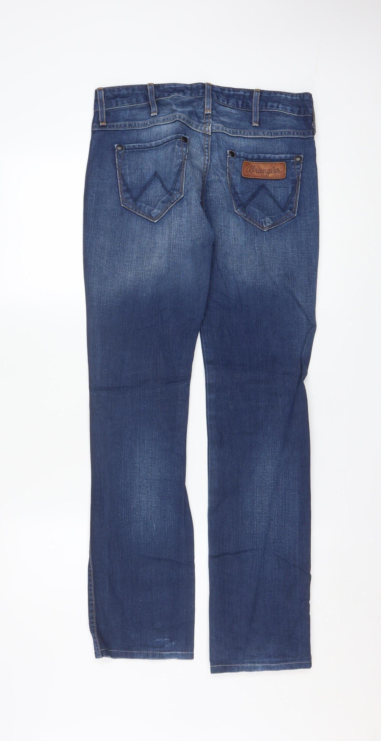 Wrangler Womens Blue Straight Jeans Size 26 Regular Fit