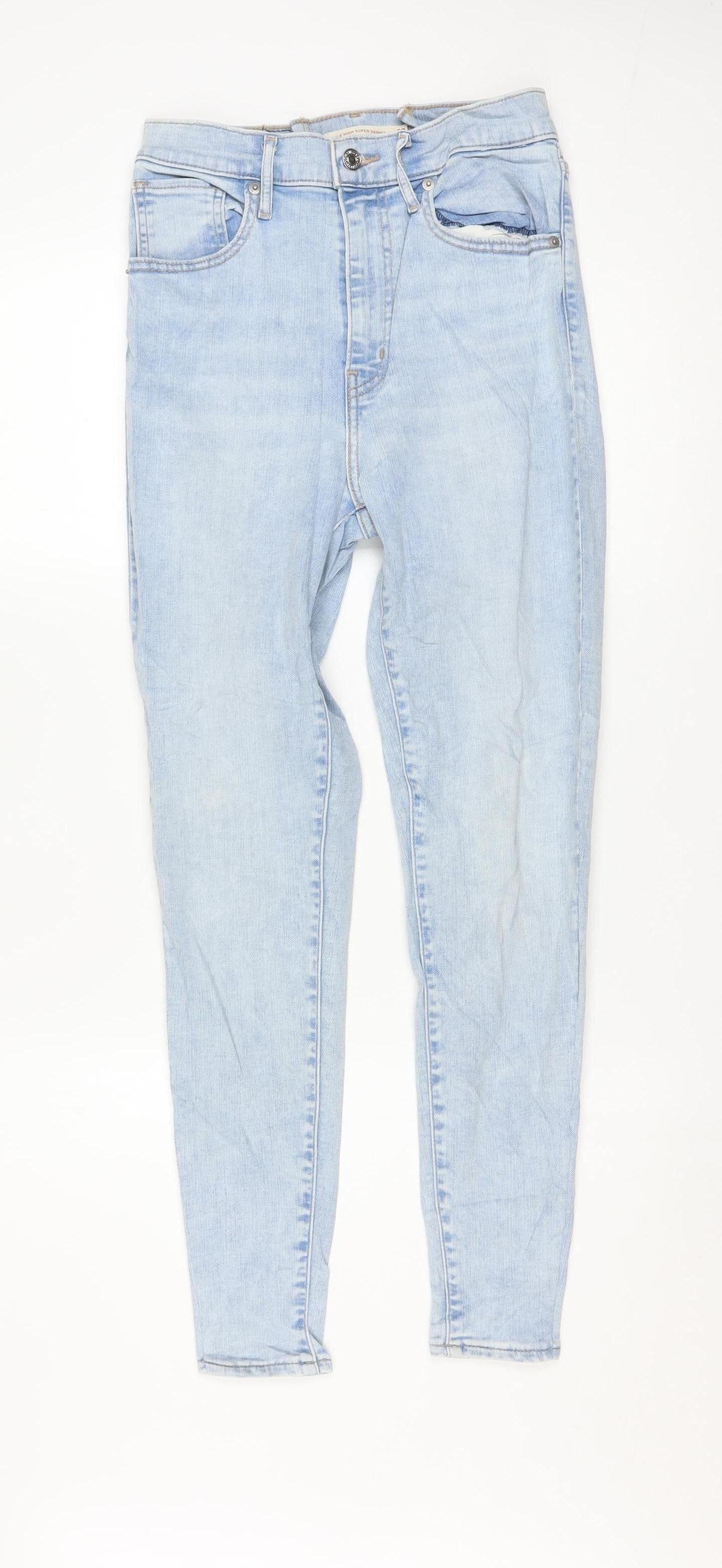 Levi's Women's Blue Mile High Super Skinny Jeans Size 28