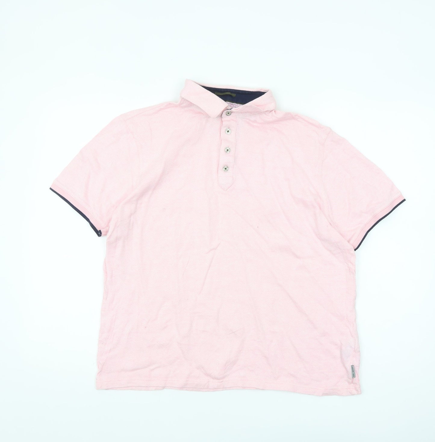 Ted Baker Women Pink Polo Shirt Size 14 Cotton Short Sleeve