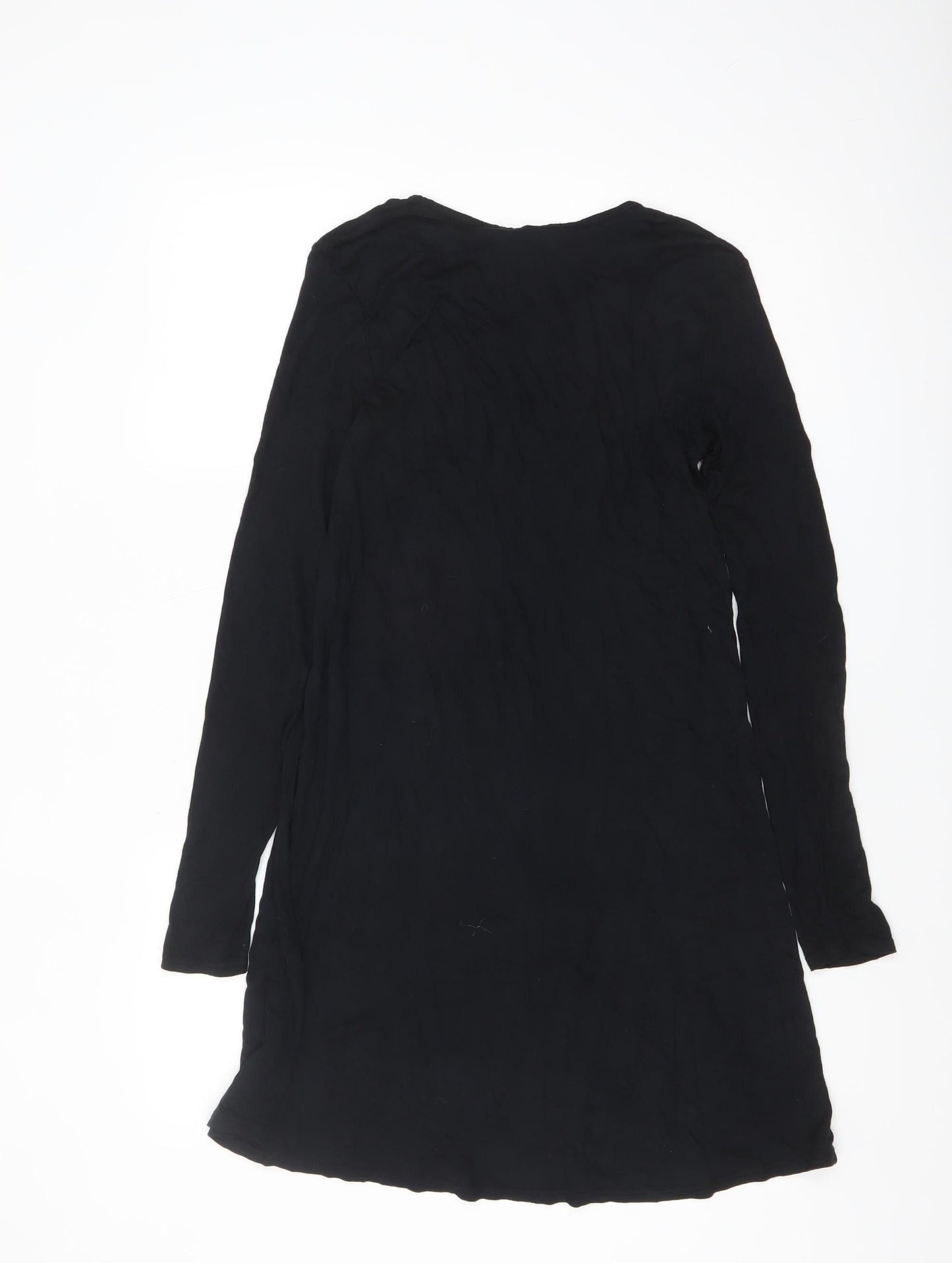 Missguided Women’s Black Long Sleeve A-Line Mini Dress Size 8
