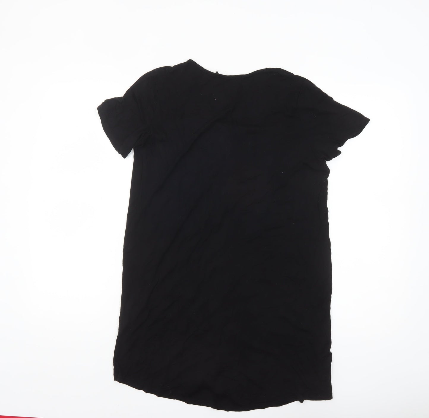 Boohoo Women’s Black Short Sleeve Button-Up Shirt UK 10