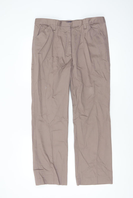 Casual Club Women's Brown Chino Trousers Size 14 Regular
