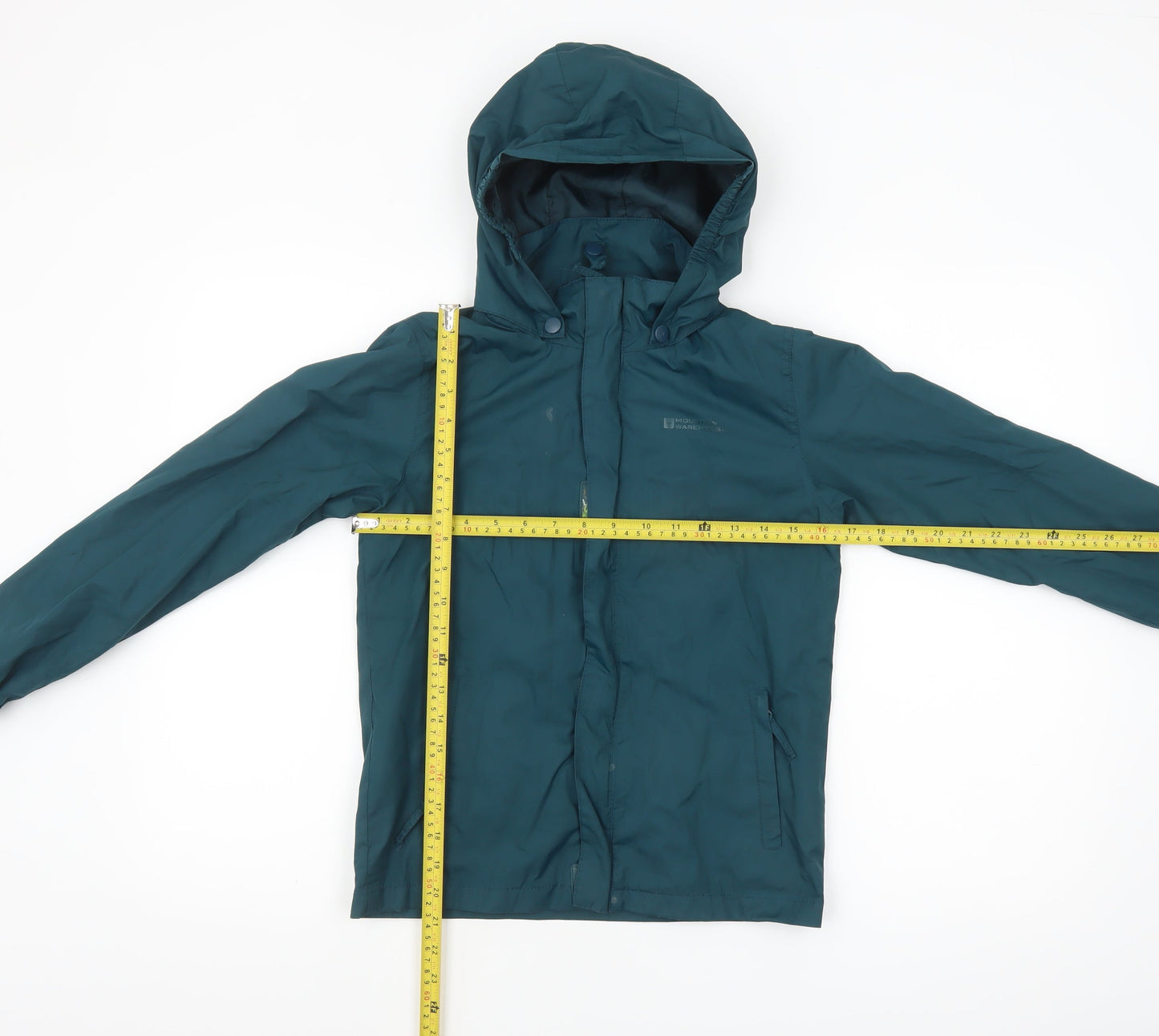 Mountain Warehouse Boys Green Hooded Waterproof Rain Coat Jacket 9-10 Years
