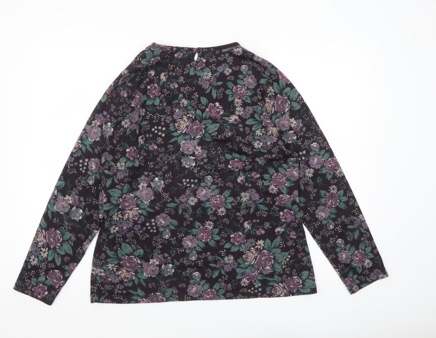 Paco Boutique Women’s Multicoloured Floral Beaded Long Sleeve Blouse Size 14