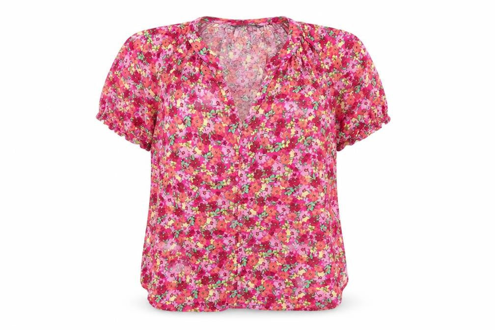 Dunnes Women's Multicoloured Floral Viscose Tunic Blouse Size 18