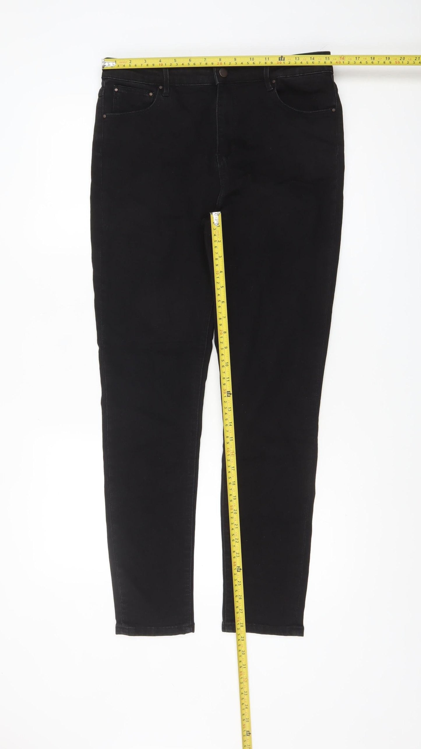 Diesel Womens Black Skinny Jeans Size 14 Regular Stretch Denim