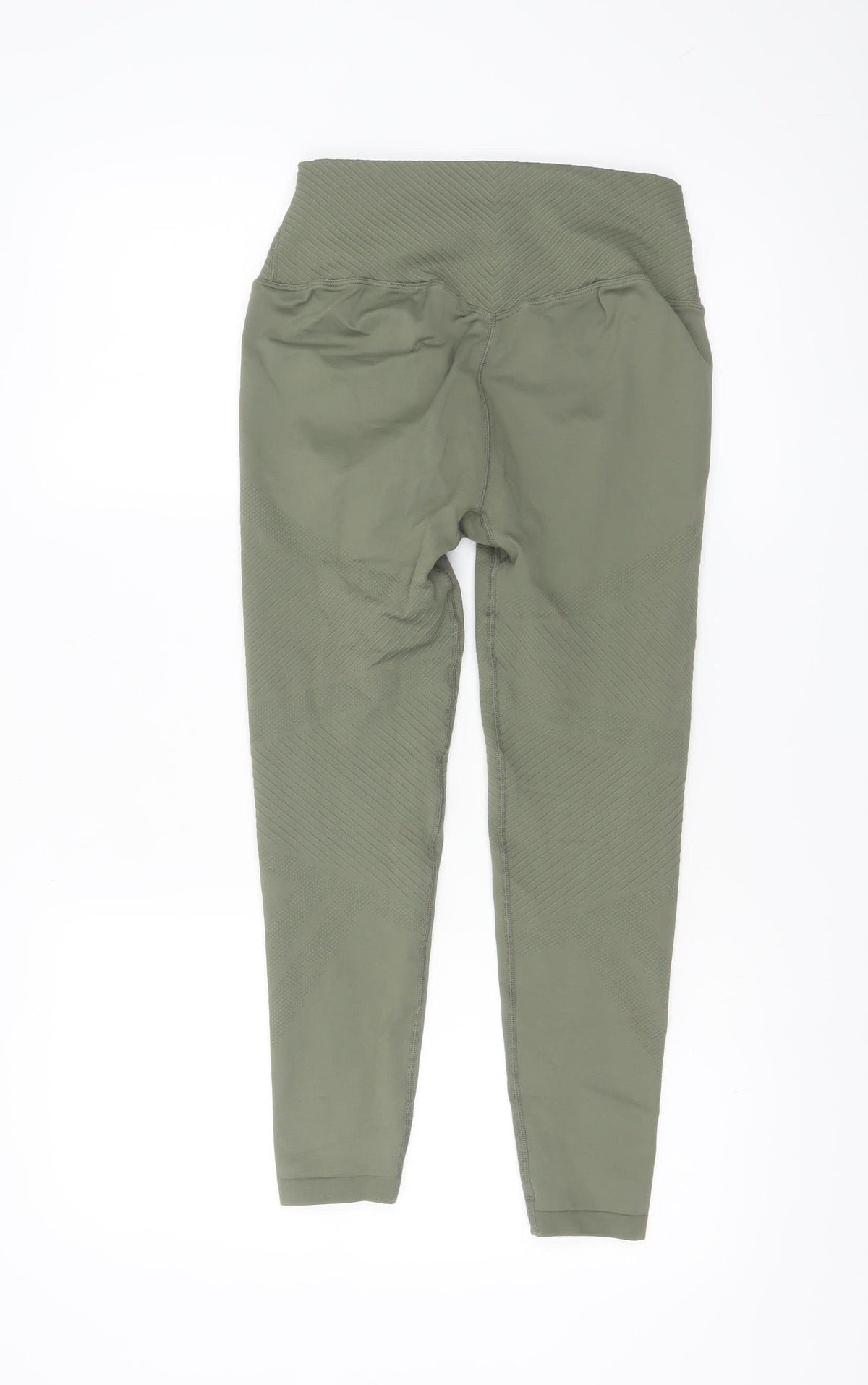 Powercut Women Khaki Seamless Leggings Size 10-12 Stretch Fit Activewear