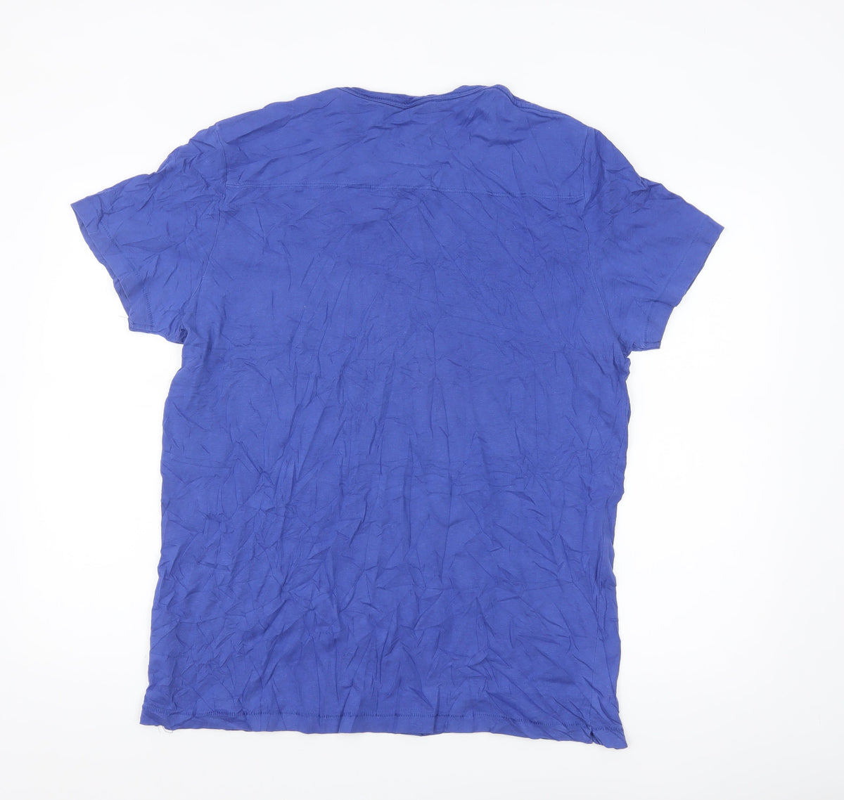 French Connection Men's Blue Cotton Crew Neck T-Shirt XL