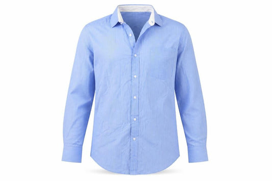 Bäumler Men's Blue Check Luxury Cotton Long Sleeve Button-Up Shirt 16.5