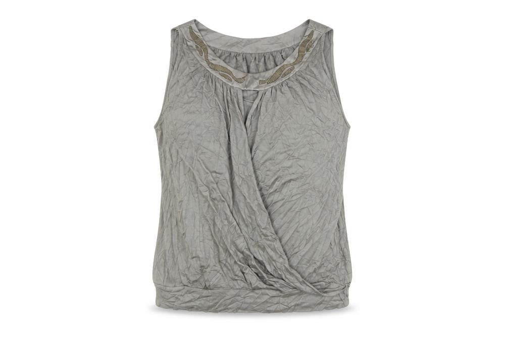 Wallis Women’s Grey Sleeveless Tunic Blouse Size 14 Viscose Blend