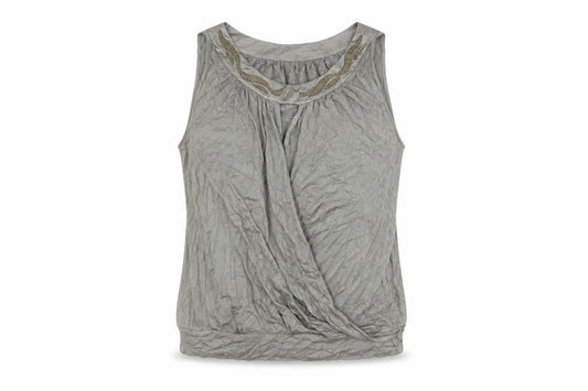 Wallis Women’s Grey Sleeveless Tunic Blouse Size 14 Viscose Blend