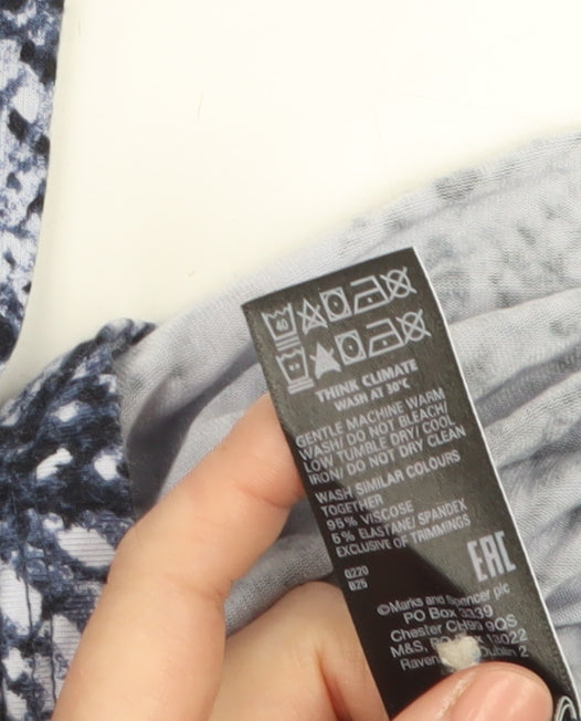 Marks and Spencer Women Grey Animal Print Shift Dress Size 18 Long Sleeve