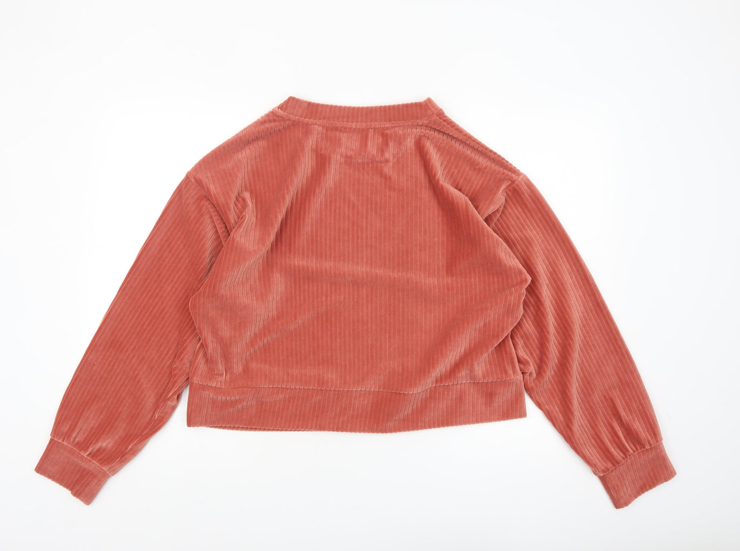 ASOS Design Women Coral Velour Pullover Sweatshirt UK 12