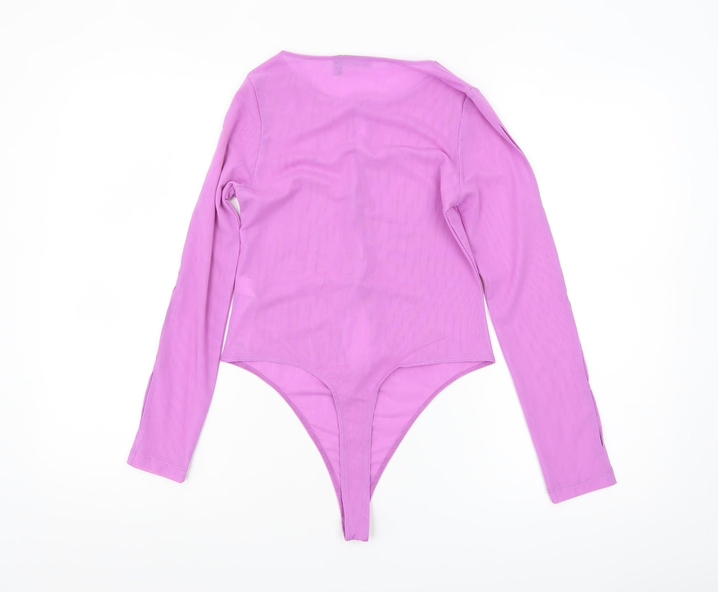 ASOS Design Women’s Pink Long Sleeve Cut Out Bodysuit UK 12