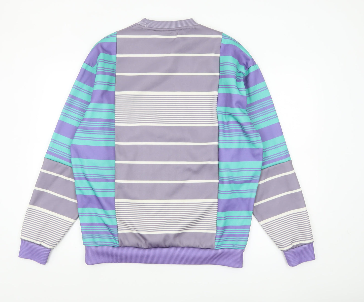 ASOS DESIGN Men's Multicoloured Striped Crew Neck Sweatshirt Size S