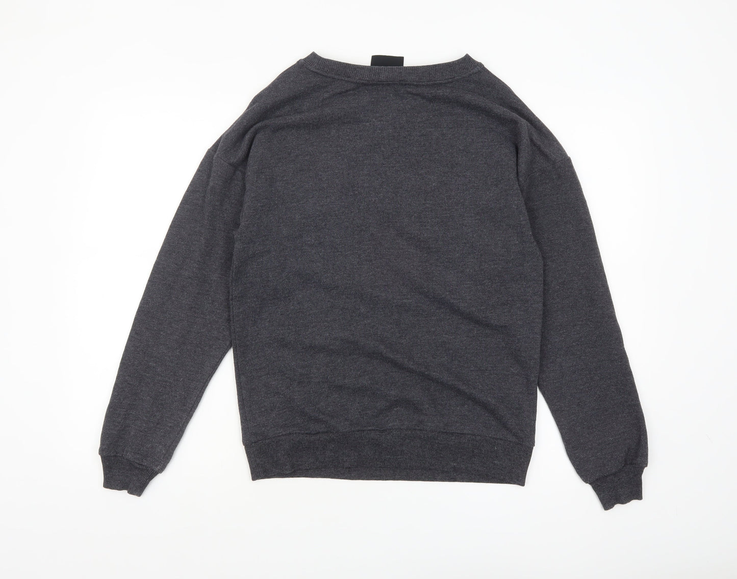 ASOS Women Grey Dragon Embroidered Pullover Sweatshirt Size 6