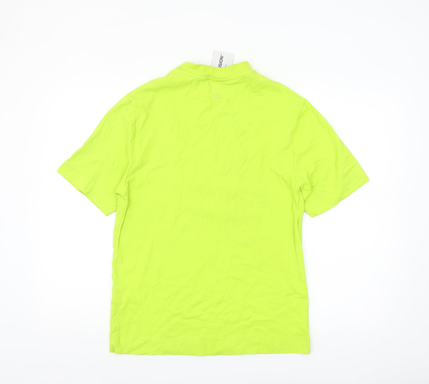 Collusion Womens Green 2XS Basic Cotton Crew Neck Short Sleeve T-Shirt