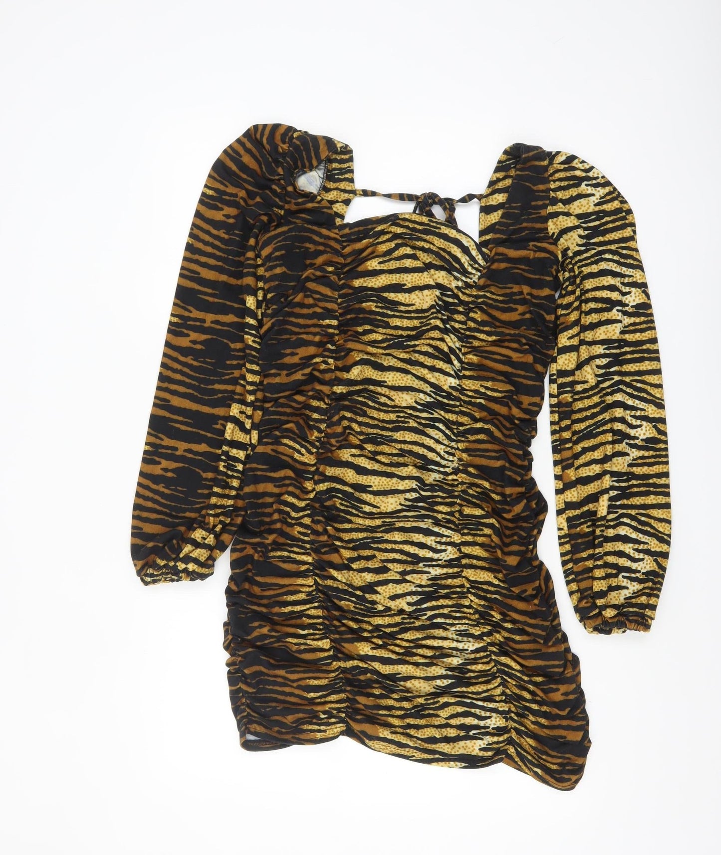 Collusion Women’s Multicoloured Animal Print Bodycon Dress Size 14