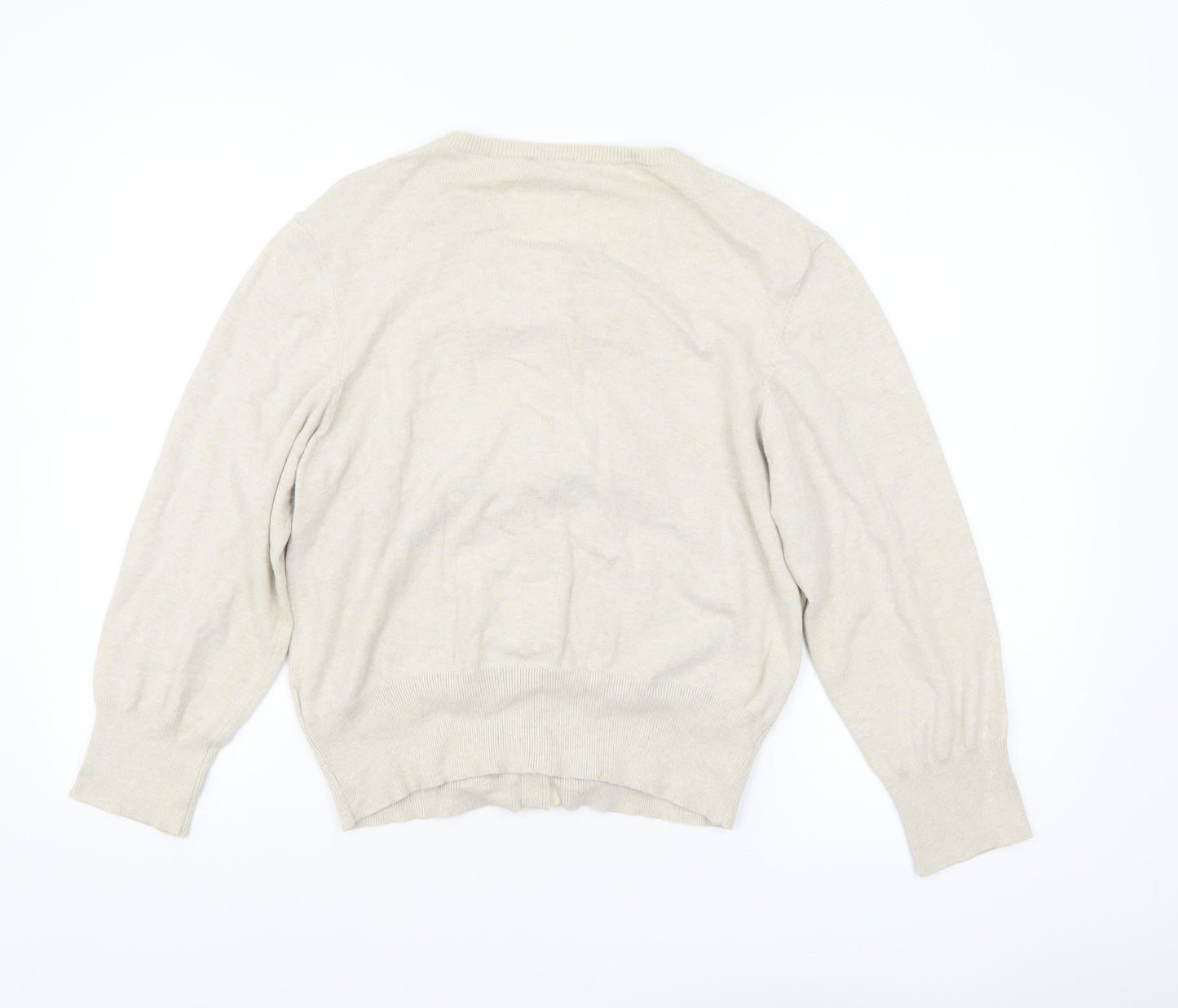 ASOS Women’s Beige Embellished Cardigan Size 14 Cotton Knit