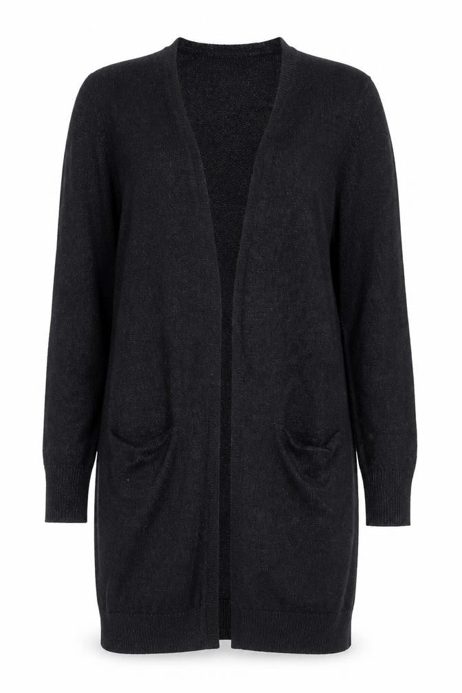 Jacqueline de Yong Women's Black M Long Sleeve Open Knit Cardigan