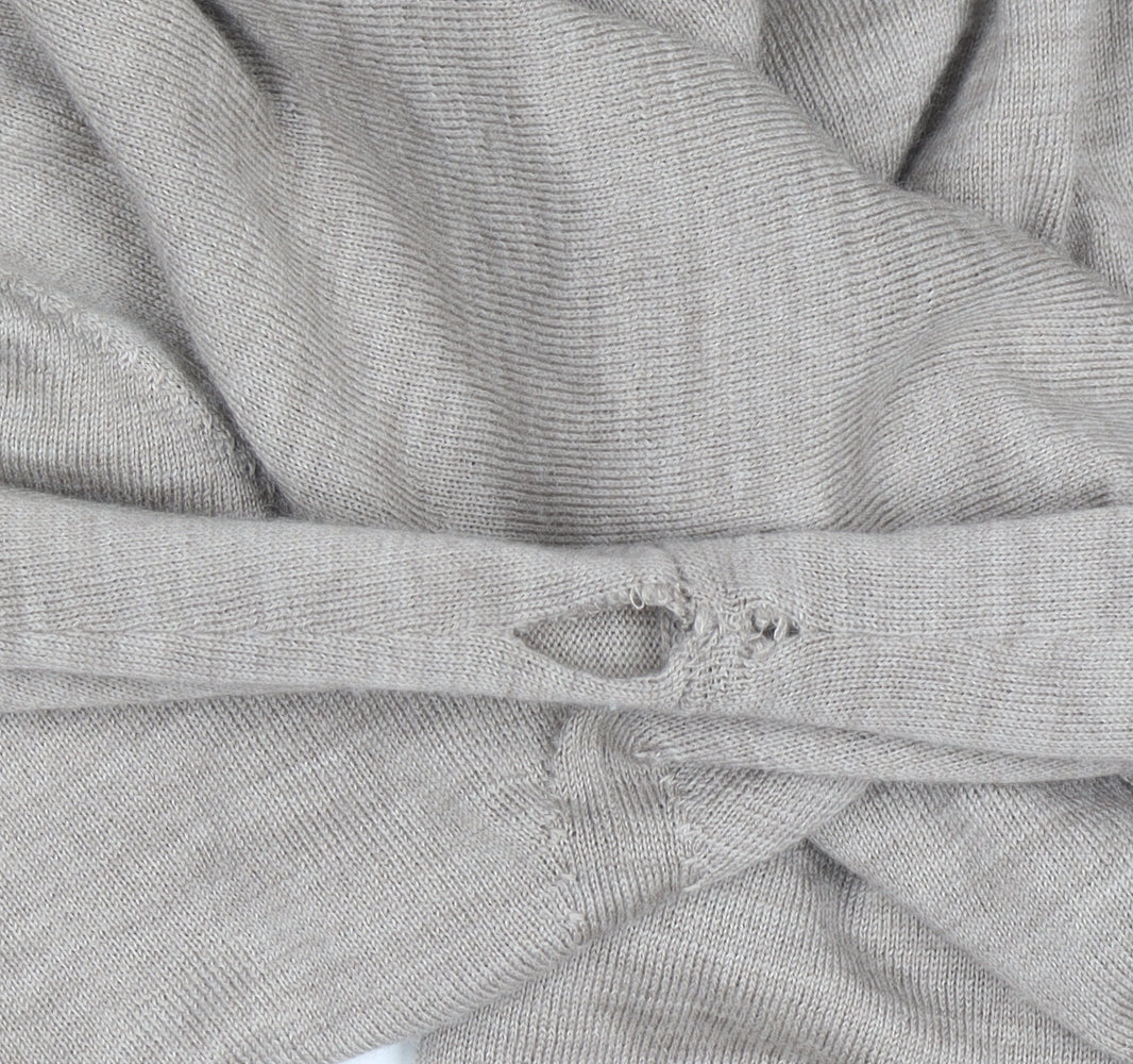 Marks and Spencer Women Beige Merino Wool Crew Neck Jumper Size 16