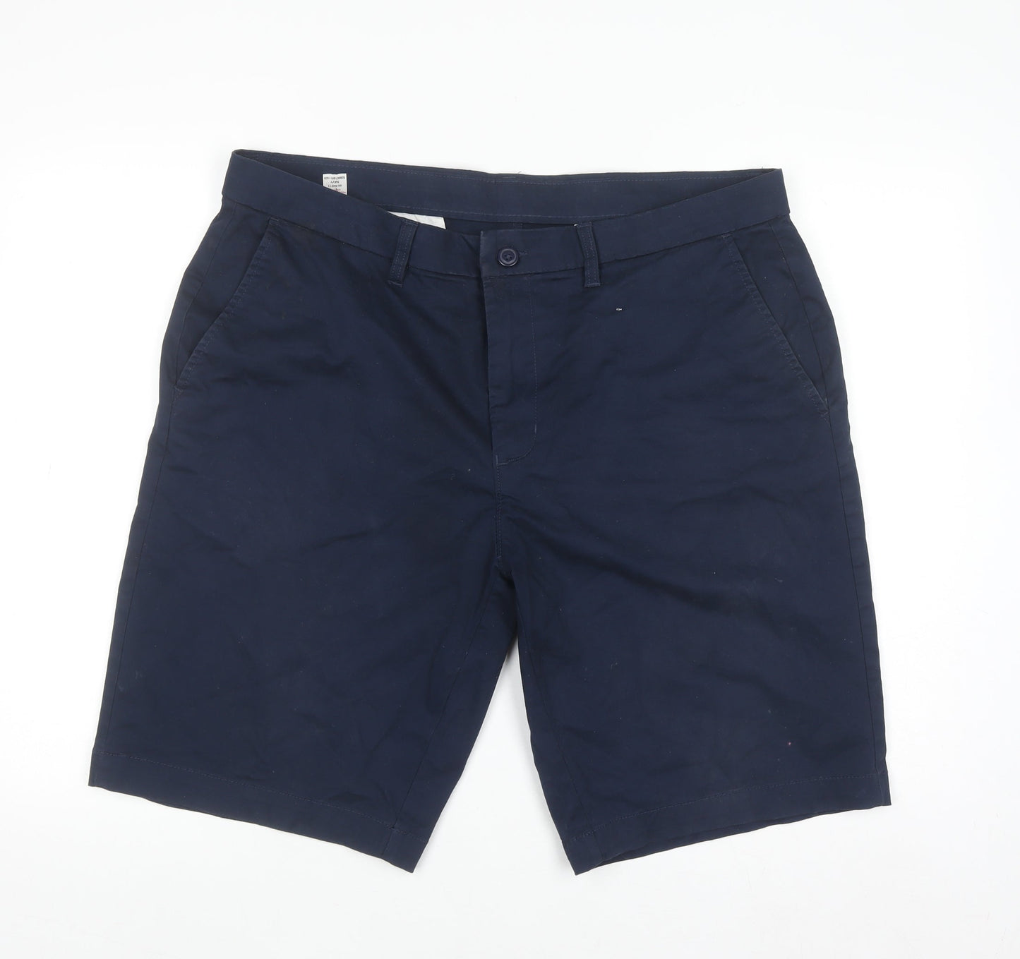 Dunnes Stores Men Blue Chino Shorts 38in Regular Fit Cotton Blend