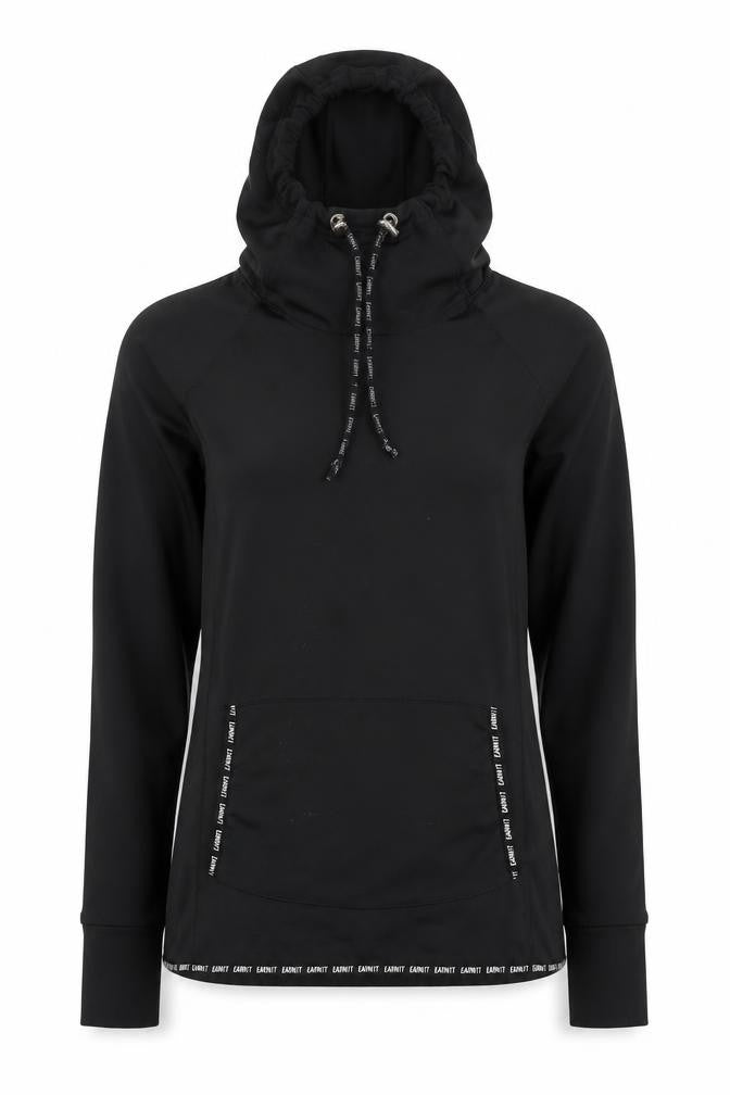 Atmosphere Women Black Size 8 Pullover Hoodie with Pocket