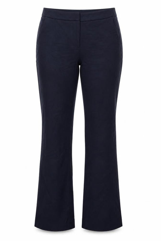 Boden Women's Blue Stretch Straight Leg Work Trousers Size 10