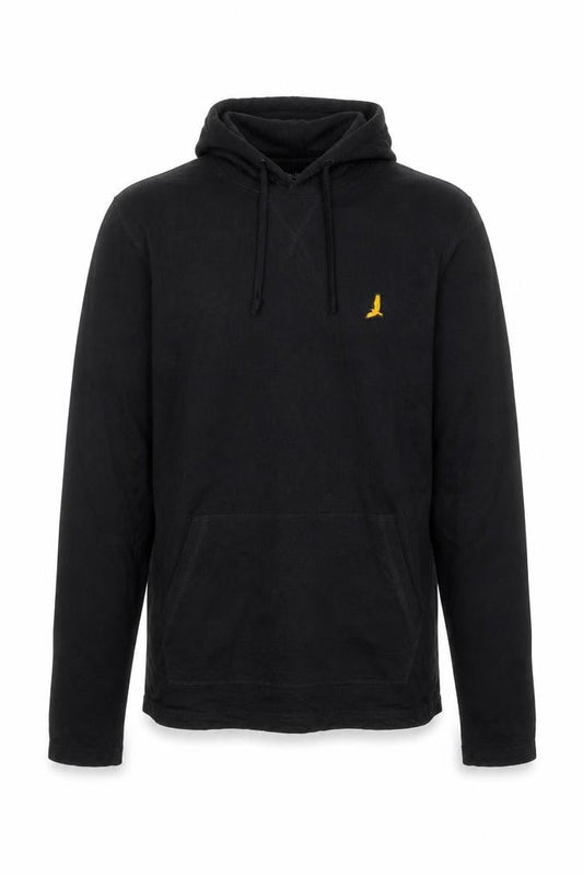 Brave Soul Men's Black Pullover Hoodie M Embroidered Logo Cotton