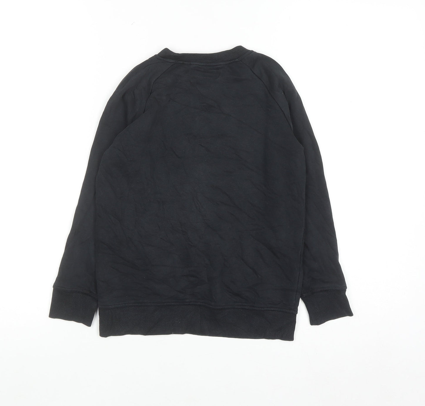 Next Boys Black Cotton Blend Pullover Sweatshirt 7 Years
