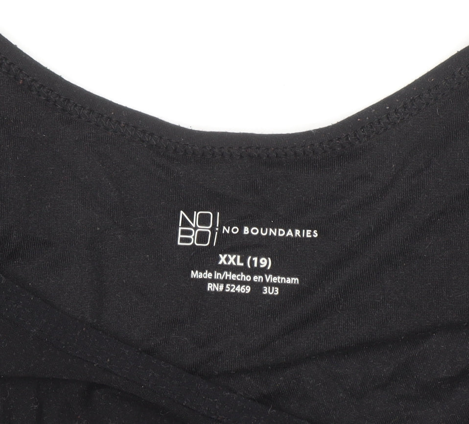 No Boundaries Women's Black 2XL Camisole Tank Top