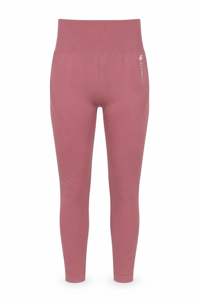 Powercut Womens Pink Seamless High Waist Gym Leggings Size S