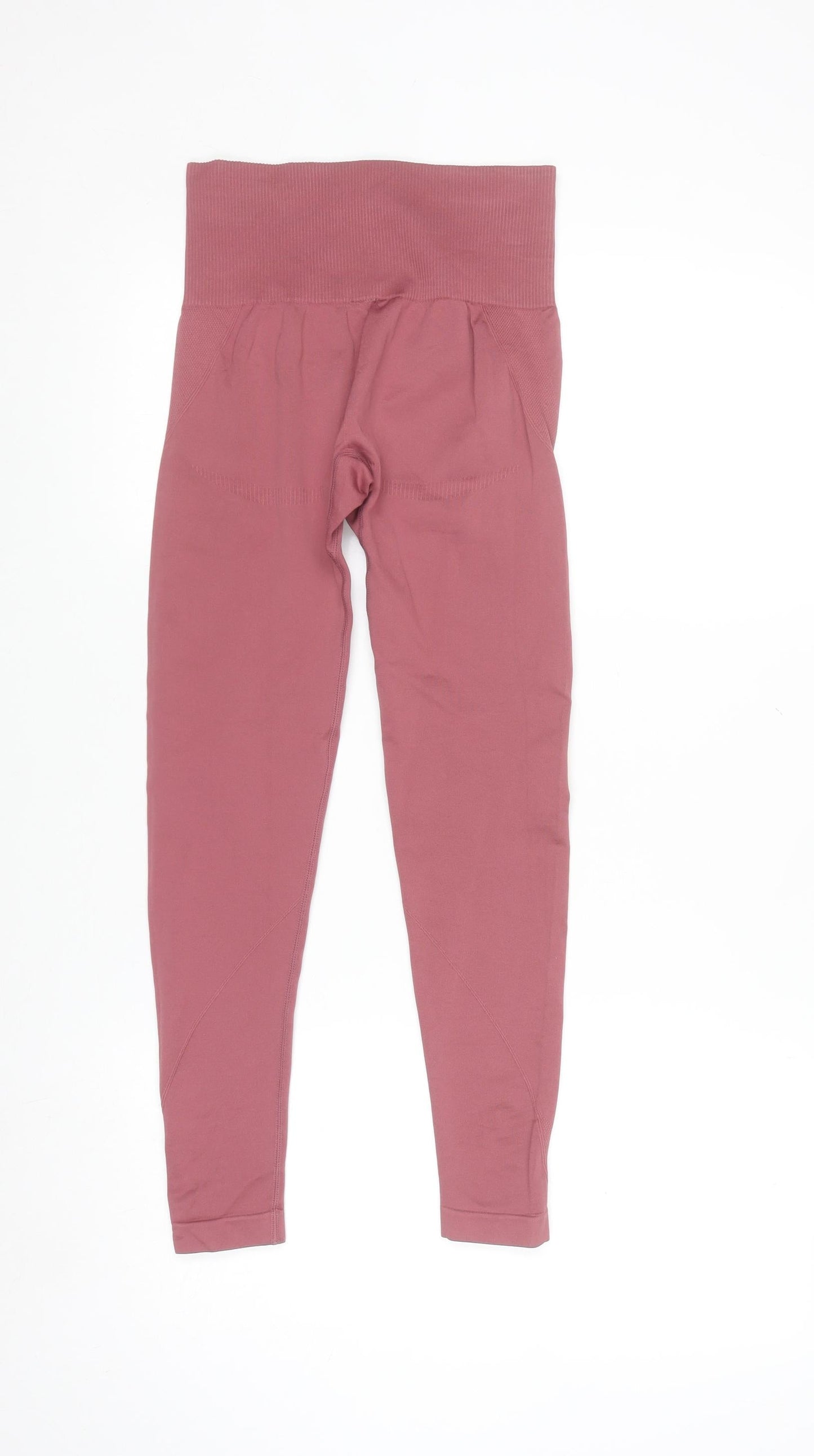 Powercut Womens Pink Seamless High Waist Gym Leggings Size S