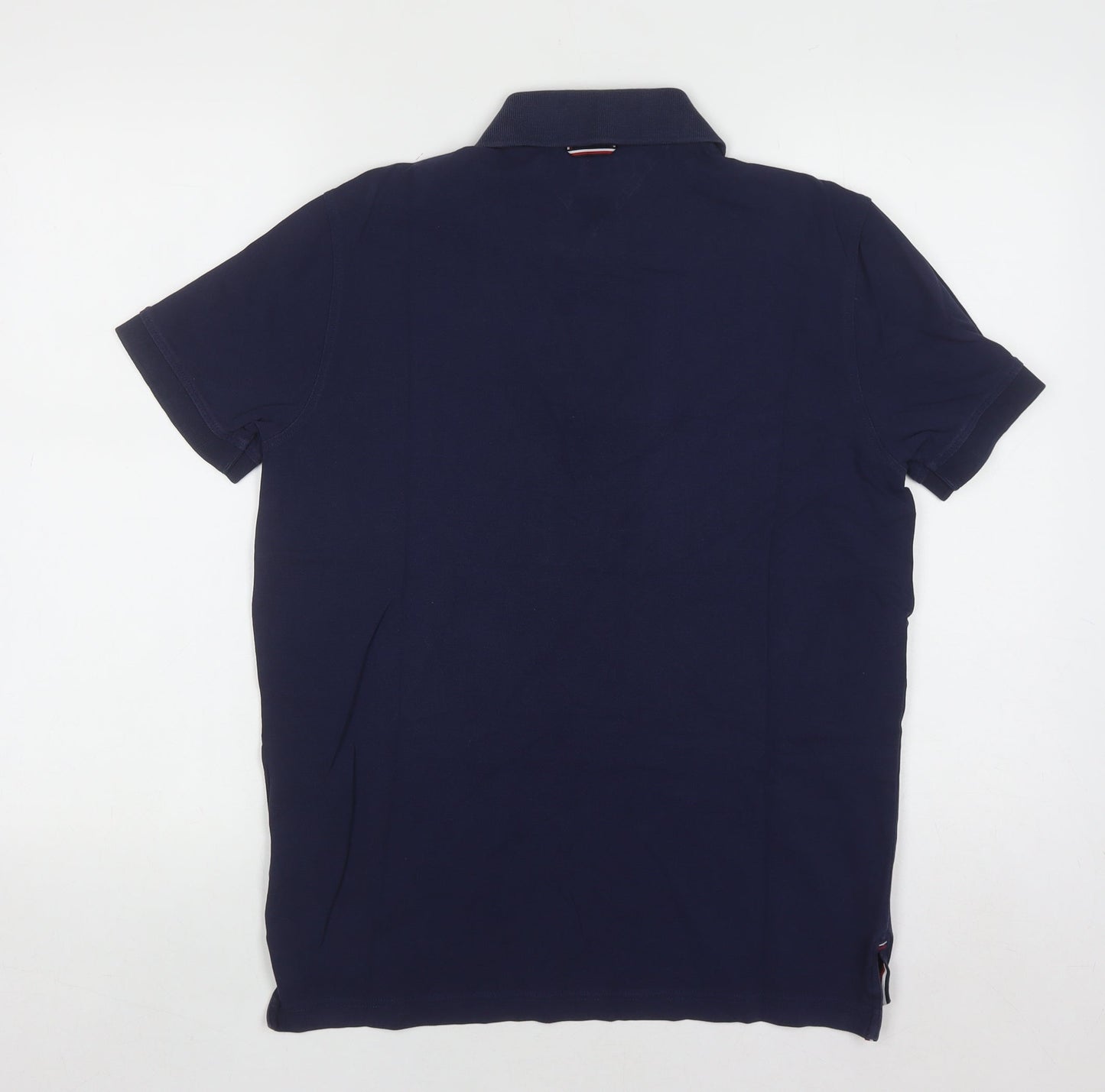 Tommy Hilfiger Men's Blue Regular Fit Cotton Polo Shirt M