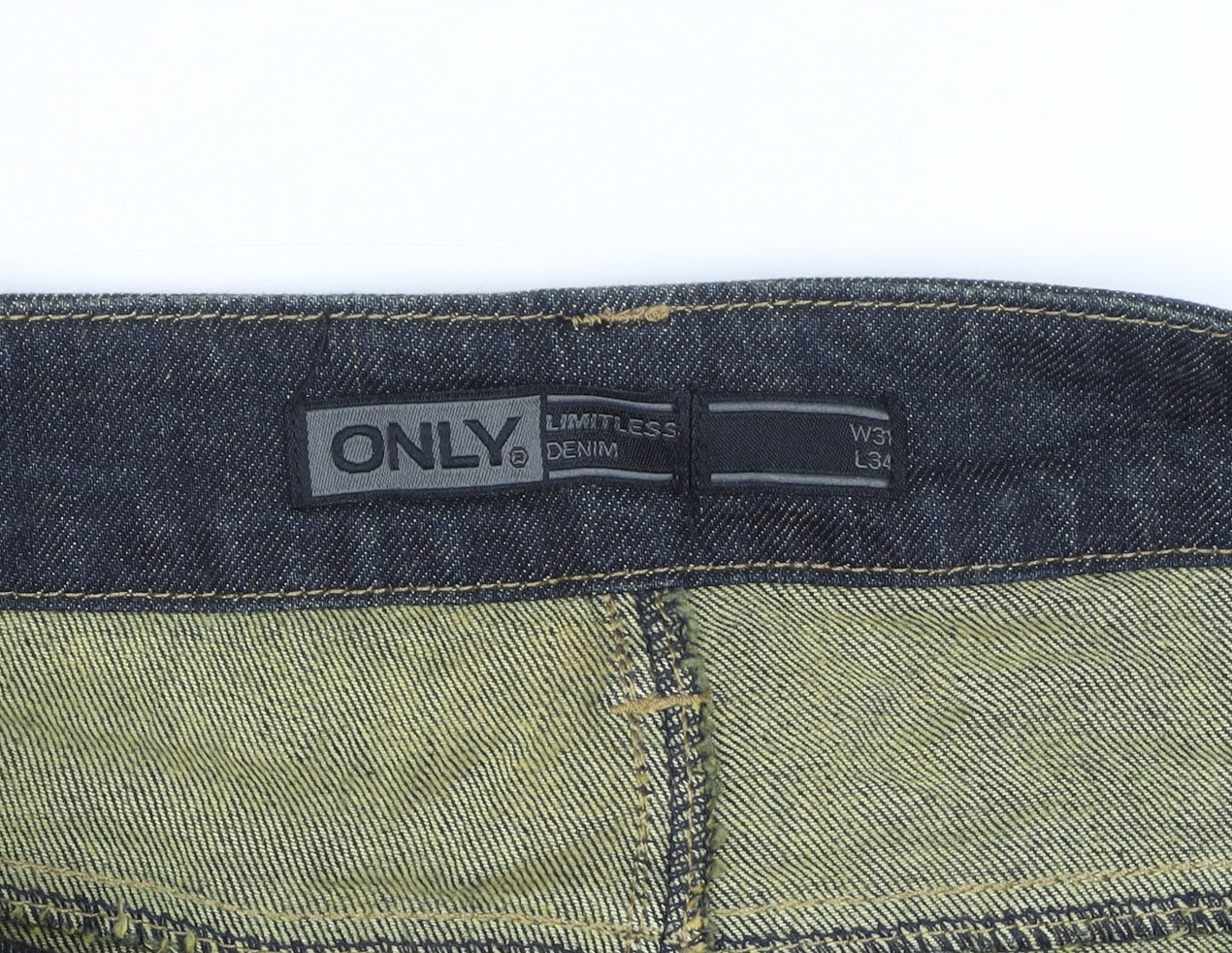 ONLY Men Blue Slim Fit Straight Leg Denim Jeans W31 L34