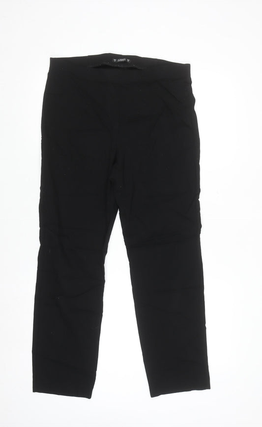 Dunnes Women's Black Slim Fit Stretch Trousers Size M