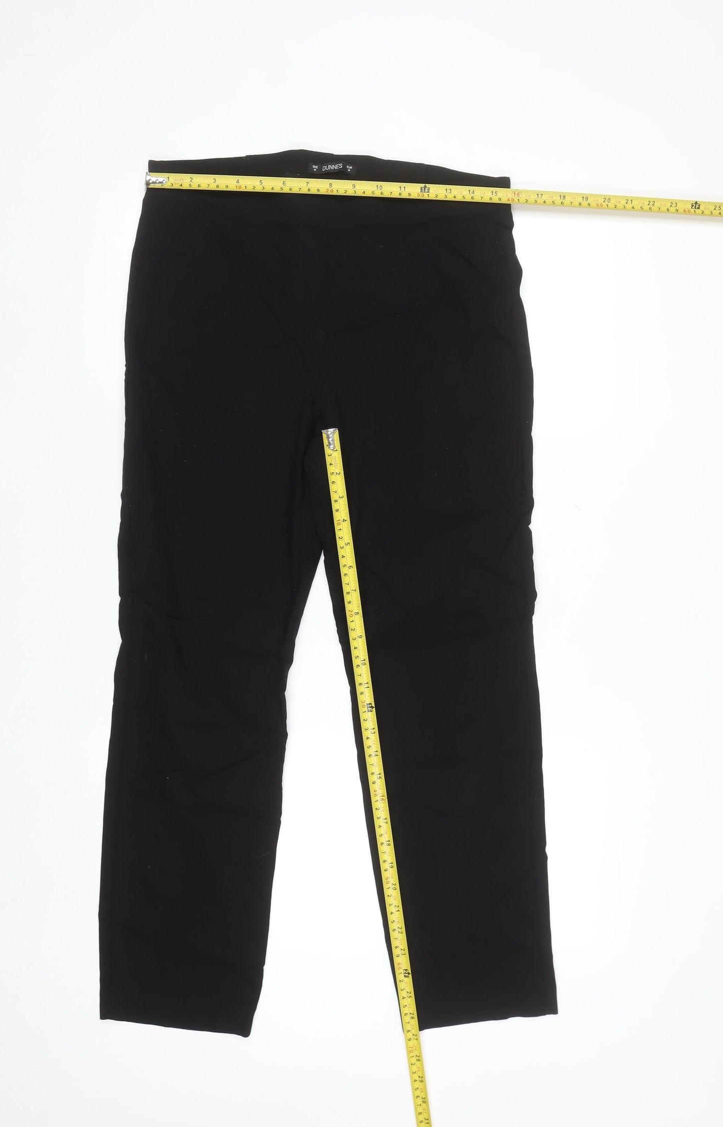 Dunnes Women's Black Slim Fit Stretch Trousers Size M