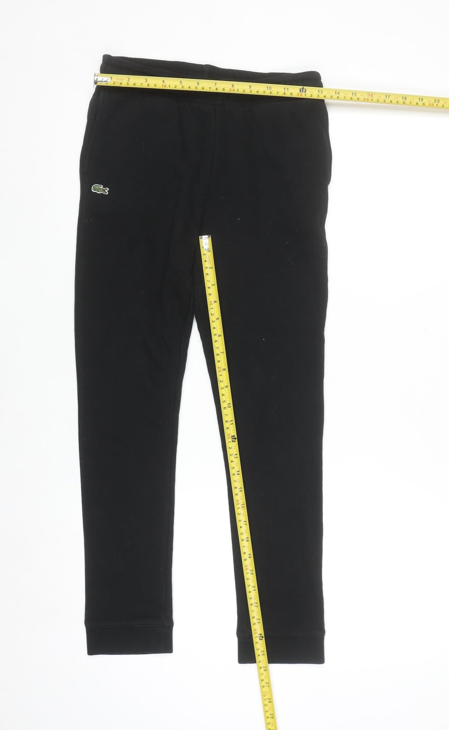 Lacoste Sport Women's Black Cotton Blend Jogger Trousers Size 14