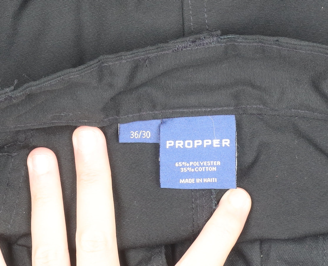 Propper Men's Black Cargo Work Trousers 36x30 Polyester Cotton