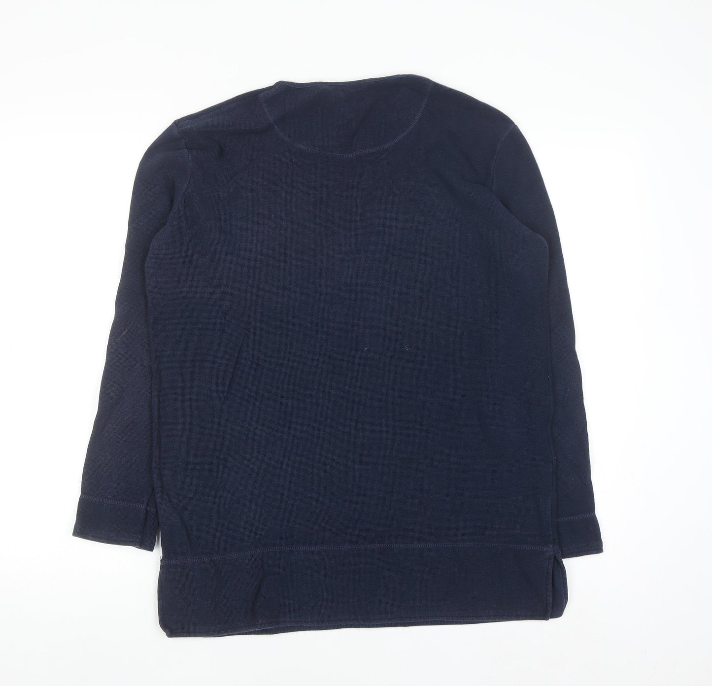 Monsoon Women’s Navy Blue Cotton Henley Jumper Size S
