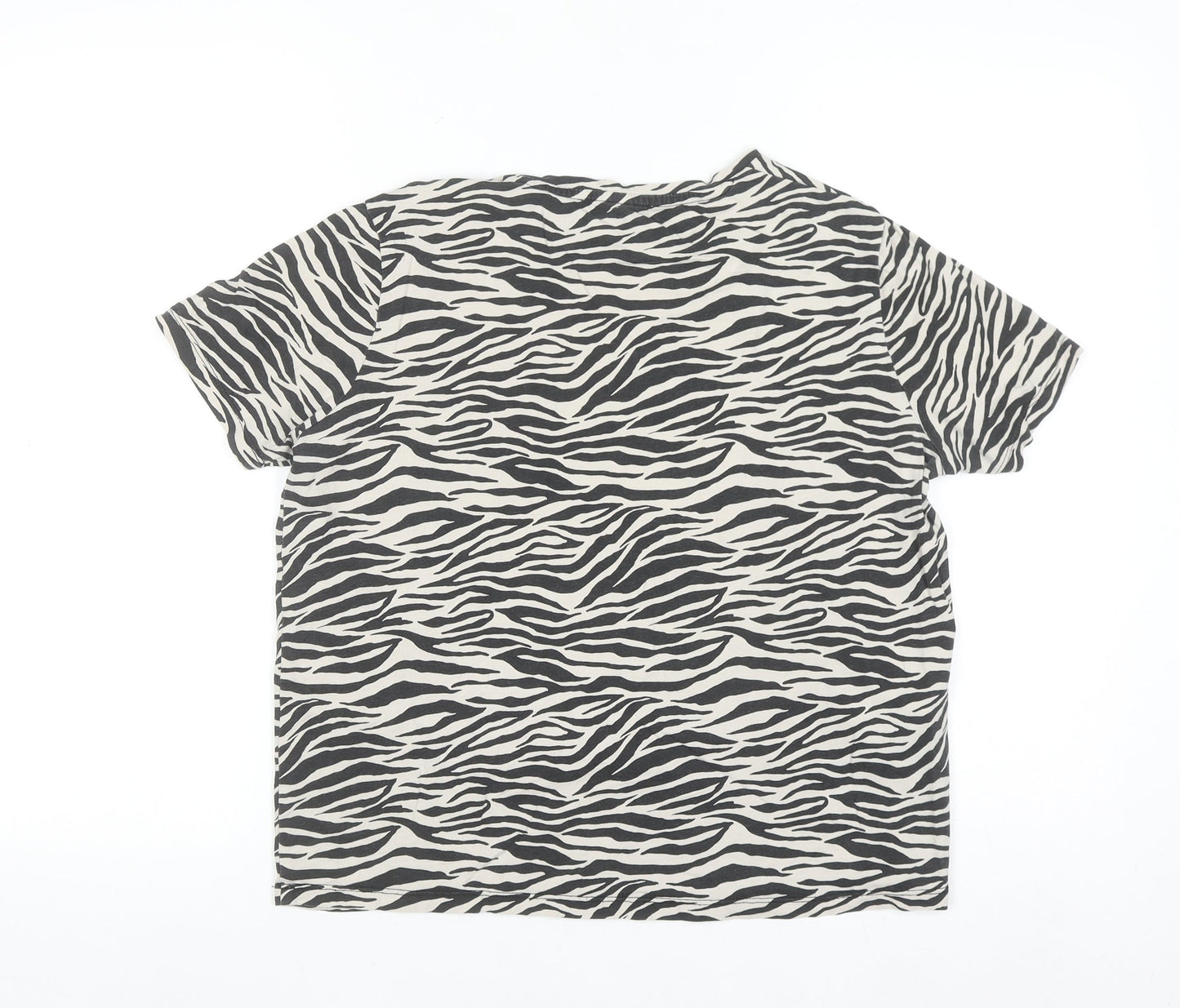 Marks & Spencer Men's Black White Zebra Print Cotton T-Shirt M