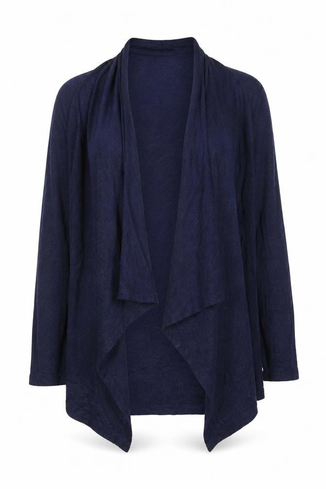 JoJo Maman Bébé Women's Blue Open Knit Long Sleeve Cardigan M