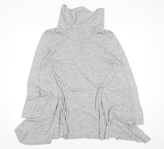 Voulez Vous Womens Grey Roll Neck Long Sleeve Pullover Jumper XL