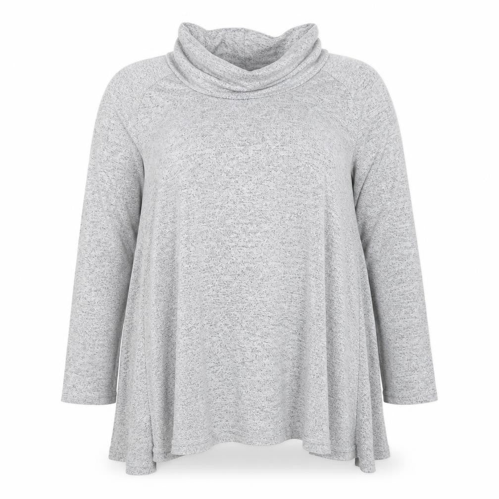 Voulez Vous Womens Grey Roll Neck Long Sleeve Pullover Jumper XL