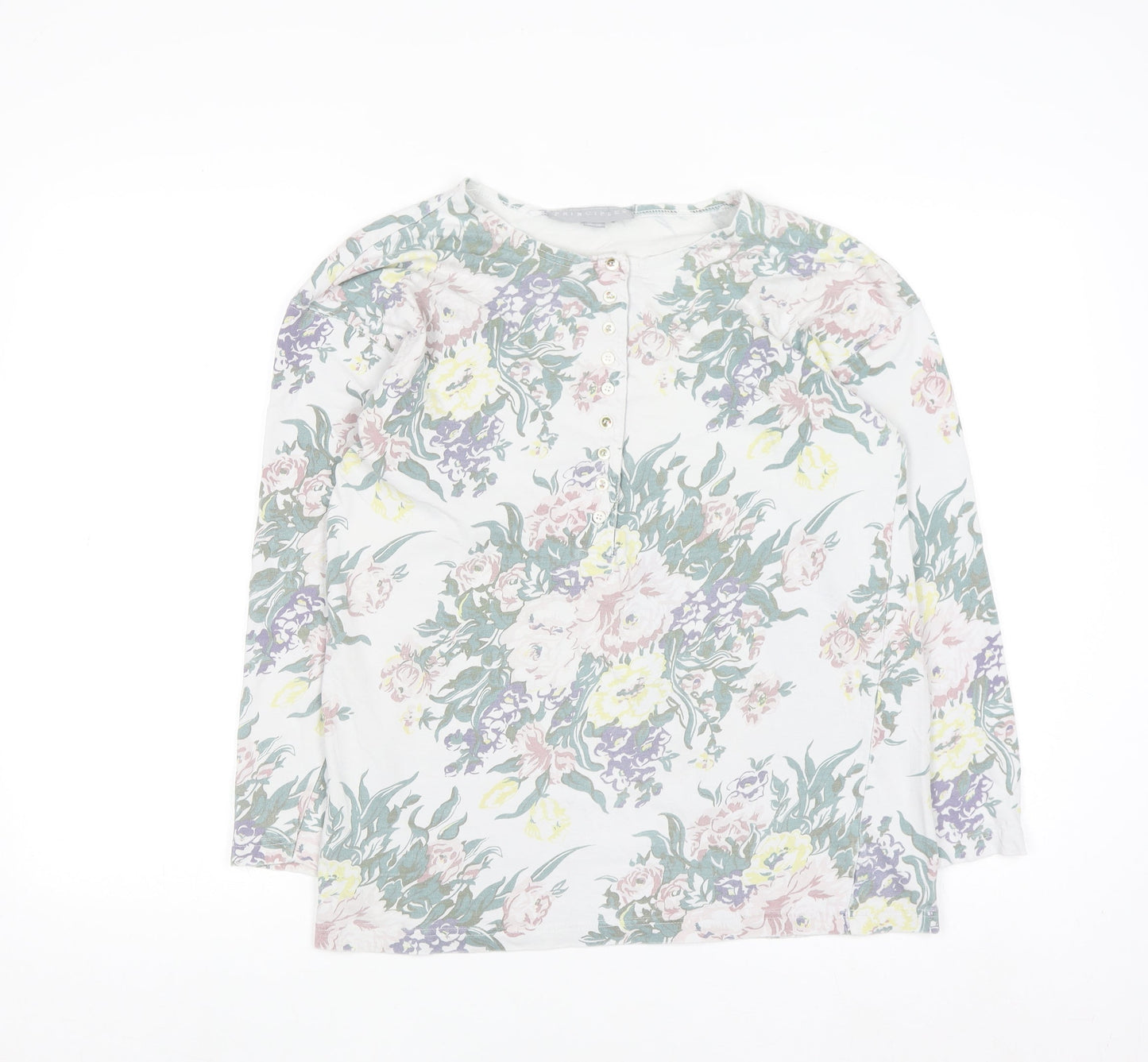Principles Women’s Multicoloured Floral Jersey Long Sleeve Top Size 10/12