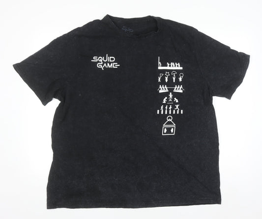 Netflix Squid Game Men's Black 3XL Graphic Cotton T-Shirt
