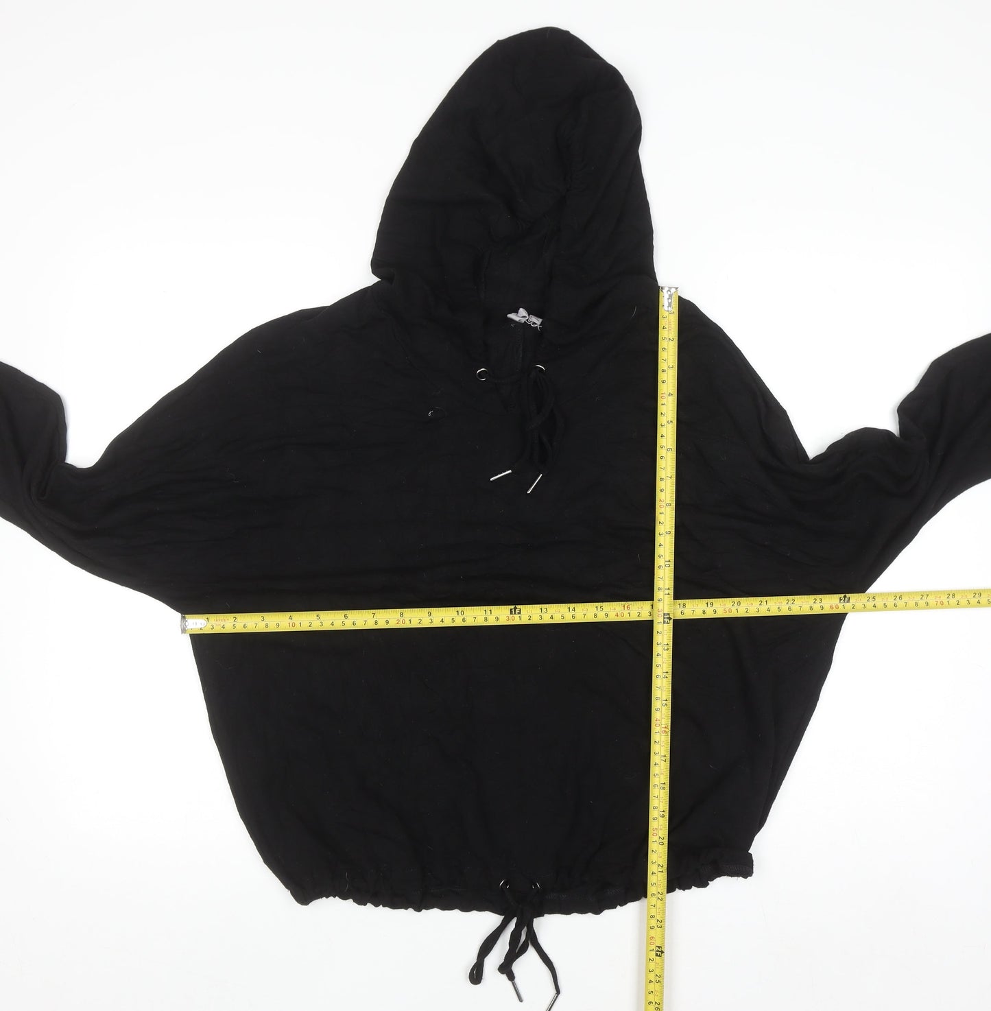 Cable & Gauge Women's Black Pullover Hoodie Size M Lightweight