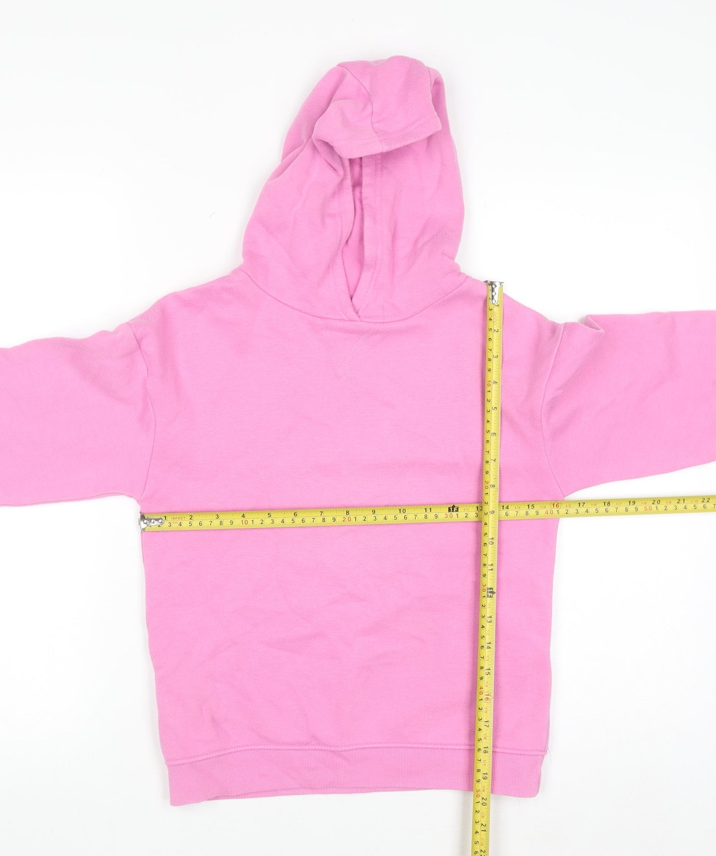 Primark Girls Pink Pullover Hoodie 9-10 Years Cotton Blend Fleece