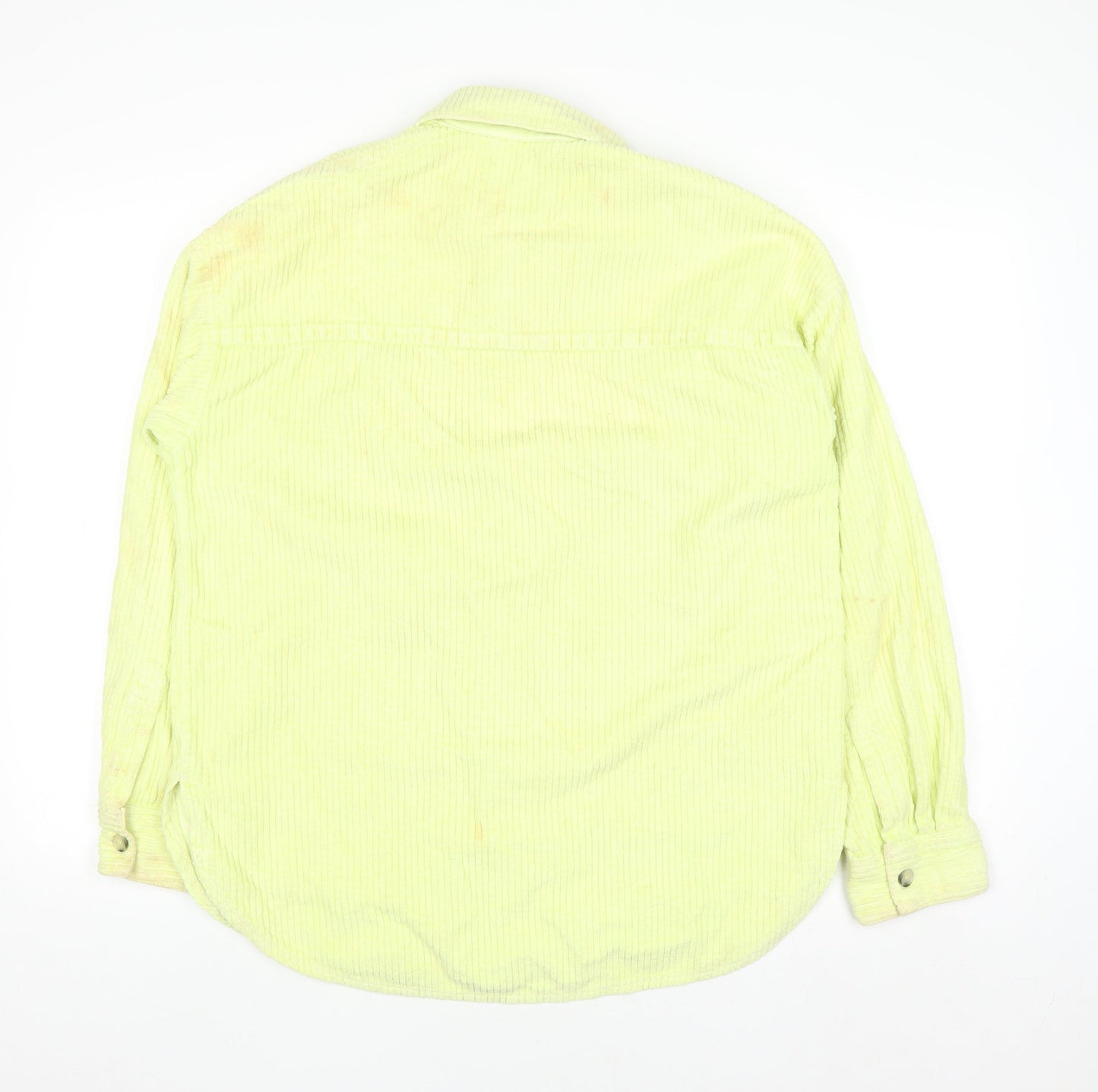 BDG Womens Yellow Corduroy Button-Up Shirt Size S Long Sleeve Casual